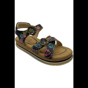 L'Artiste x Jane & Coco Leather Sandals Gabriola Black Multi - Medium
